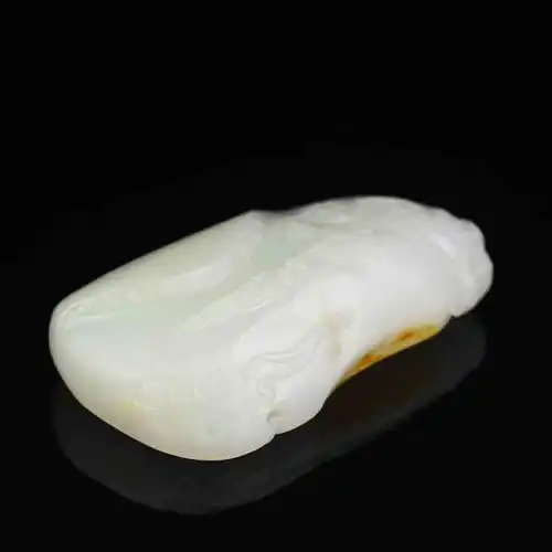 新疆和田玉白玉籽料关公手把件