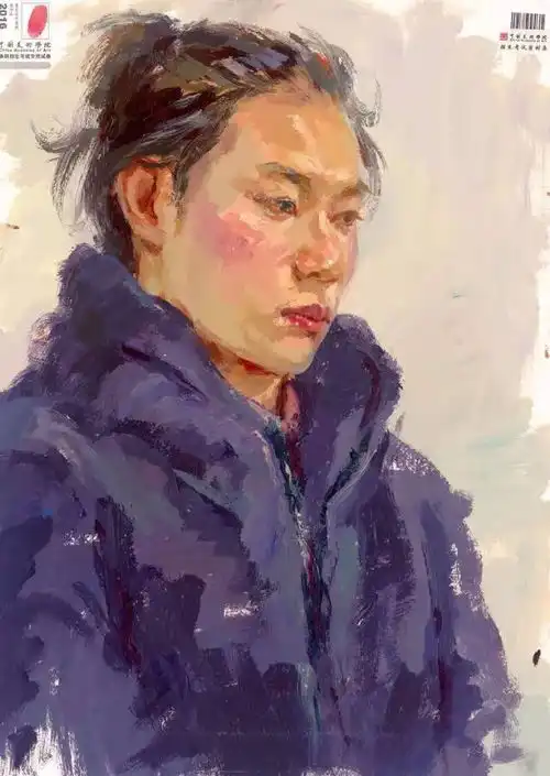 彩头作品,色彩头像优秀作品,美术高考水粉头像好作品60张