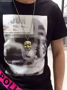 v字仇杀队面具项链,设计风格融合摇滚朋克街头嘻哈风格,潮牌时尚精品项链批发