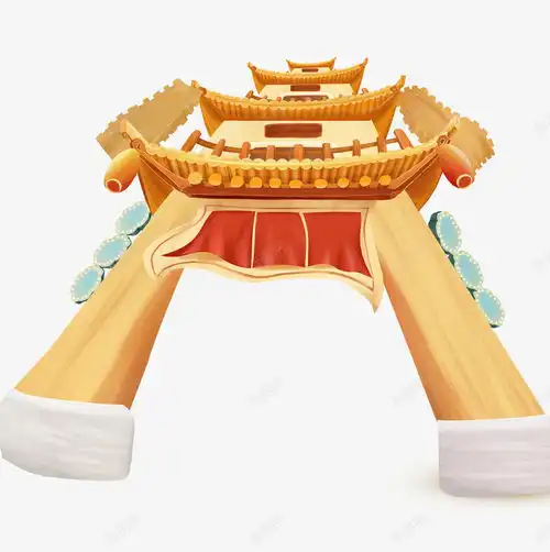 国潮中国风手绘插画屋檐房檐门楼牌坊高清素材高清设计图片免费下载页面网页平面电商创意素材png素材房檐素材