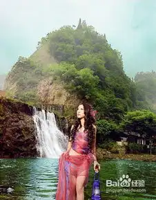 ps调出外景花丛造就美女甜美色调效果