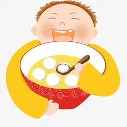 2019年手绘元宵节小男孩儿吃汤圆图片素材其他格式下载动漫人物大全
