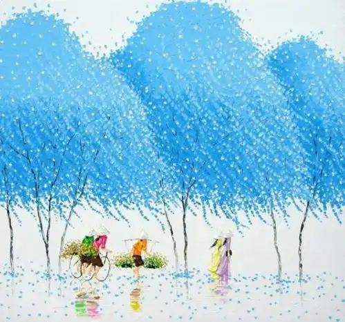 儿童美术大赛她的画色彩丰富画面唯美,深受越南人民喜爱