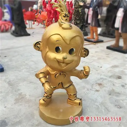 玻璃钢小猴子雕塑太原猴子树脂雕塑图片