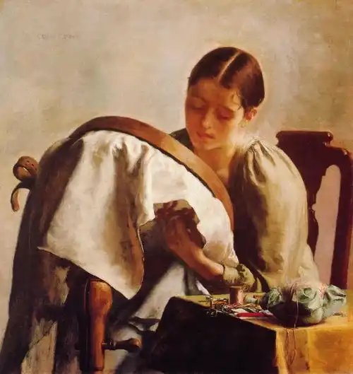 美国画家查尔斯弗雷德里克乌尔里希人物油画作品欣赏