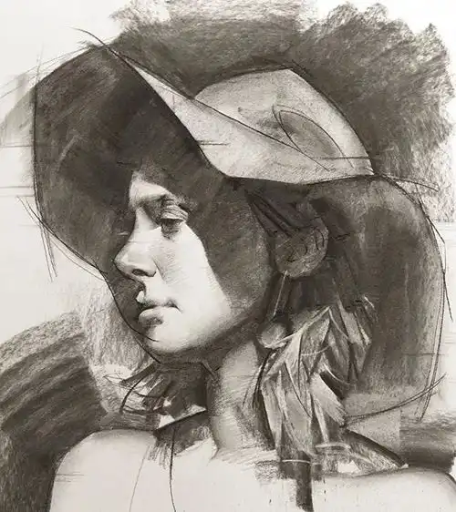 一个疯狂的艺术家,扎实的素描功底,笔触够彪悍潇洒大气