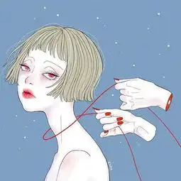 可爱鬼头像背面单红