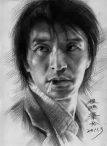谁画画厉害帮我画个图片,人物的
