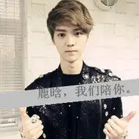 谁有鹿晗的qq带字头像,多一点,我好挑
