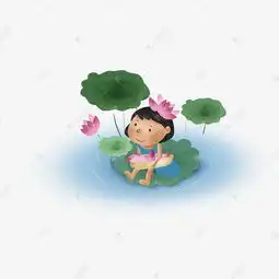 暑假夏日夏季大暑小暑荷叶上的女孩素材图片免费下载高清psd千库网图片编号10807485
