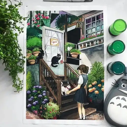 她用一本速写本,描绘出大自然的美景,一派生机令人着迷