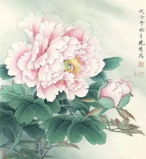 国画牡丹180幅,大饱眼福给过年增些喜气