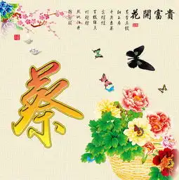 好看的花开富贵姓氏头像,赶紧领走你的专属姓氏微信头像
