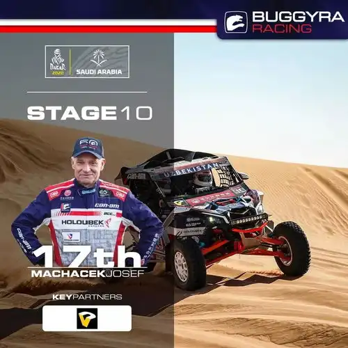 ss10赛段偶遇强风,零公里buggyra车队车手在战术上保持谨慎,设法保住自己的名次