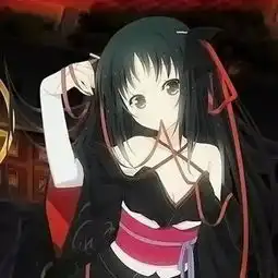 嘴里叼线的可爱少女,动漫头像