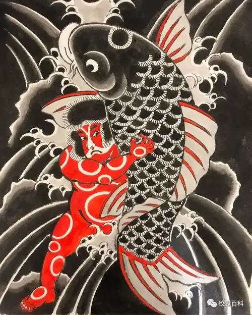 日式老传统纹身手稿,真的是很老的一批