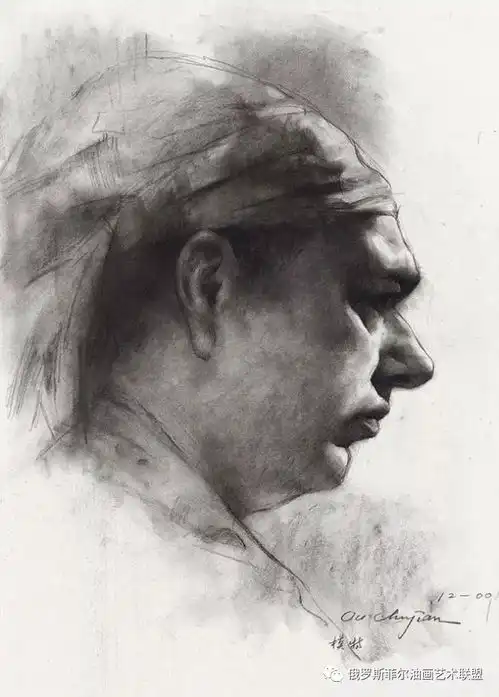 中国著名画家区础坚素描艺术欣赏