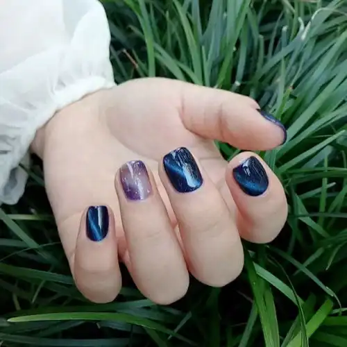 美甲神秘迷人的星空美甲,仙气满满