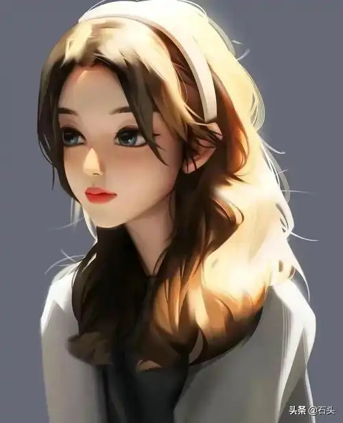 插画分享,女生肖像手绘
