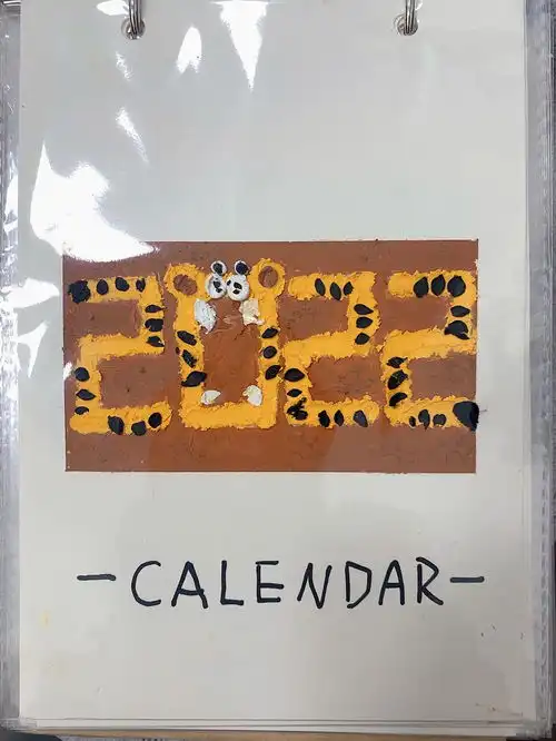 耗时一周的油画棒日历送出去啦