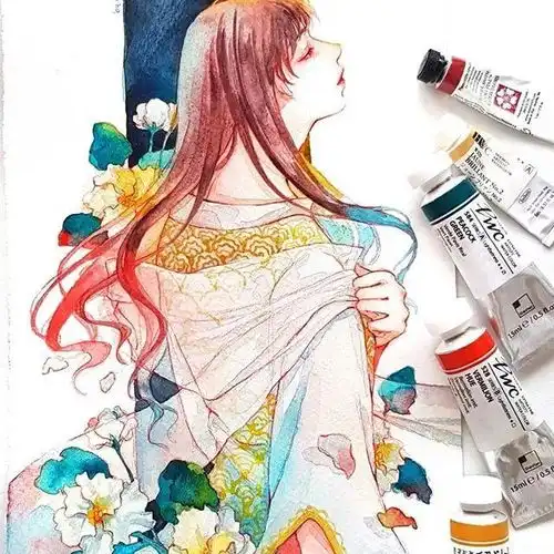 日式和风的水彩,灵动又梦幻
