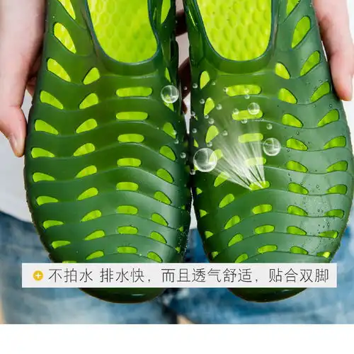 凉鞋男款2021网红潮流沙滩鞋户外开车情侣包头凉拖耐磨防滑洞洞鞋
