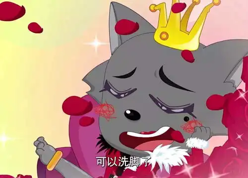 喜羊羊红太狼只有红色长袍换上睡衣后,网友是我女神