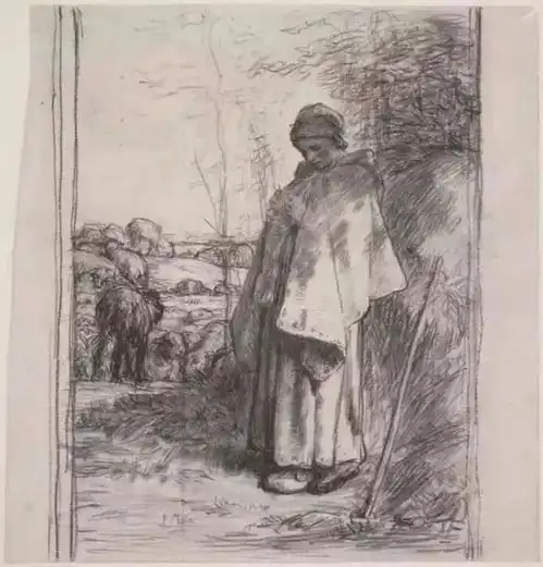 大师米勒素描作品,最美的素描饱含真诚︱艺术名画