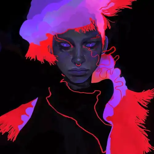 插画暗黑炫彩