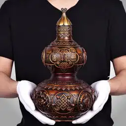 招财纯铜葫芦摆件开光镇宅家居摆设玄关酒柜风水装饰品开业礼品,一品好特惠
