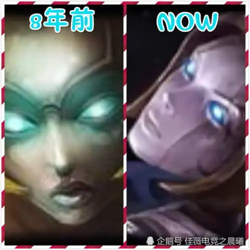 美服s1头像对比,老凯特琳很迷人,第一个8年前的模样不忍直视