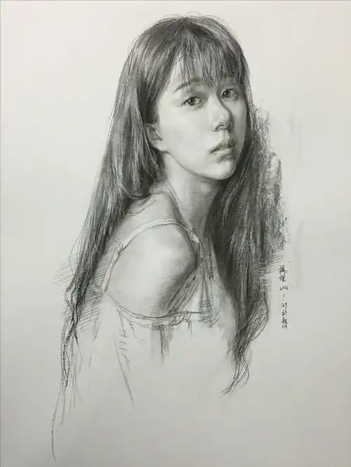 请安静的欣赏素描的美