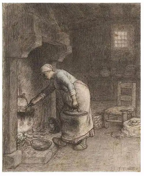 大师米勒素描作品,最美的素描饱含真诚︱艺术名画