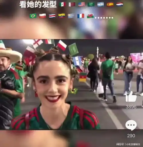 世界杯女球迷,我惊讶的不是她满头的国旗,而是她的发量