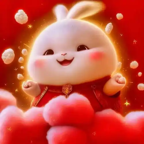 喜庆版小白兔