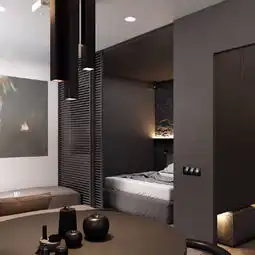 37m2黑白色调的小公寓设计