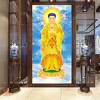 高清阿弥陀佛壁画玄关背景画装饰画图片设计素材模板下载7.38mb动物花鸟玄关大全