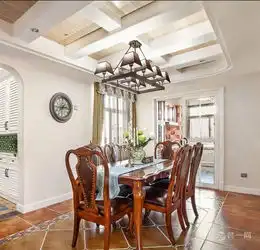 东营西城月湖丽景150㎡户型美式装修效果图