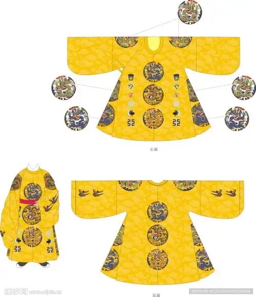 矢量明朝龙袍设计图服装设计