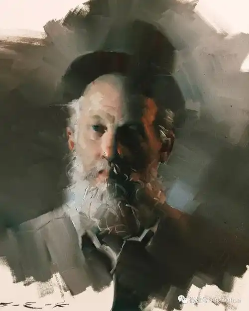 语言怎么绘画人物肖像他的人物肖像绘画独具一格还是位80后画家