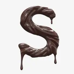 深棕色简约装饰英文字母s艺术字