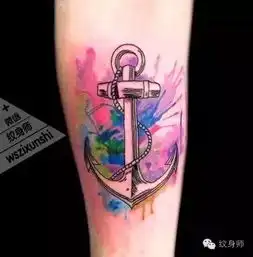 纹身师清新彩色潮流纹身