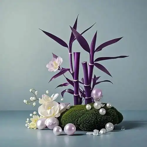 紫色的竹子头像,紫气东来,节节高升