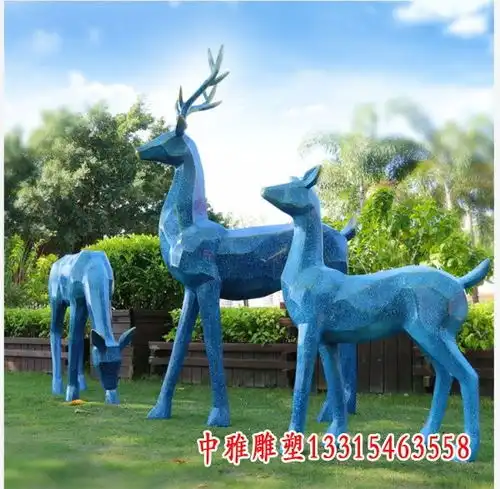 玻璃钢动物鹿雕塑许昌树脂雕塑动物鹿生产厂家