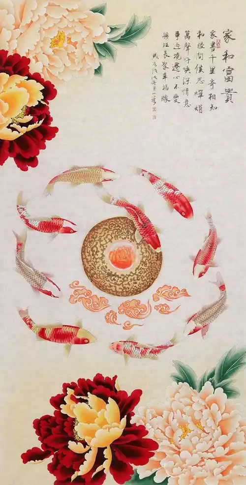 玄关装饰适合挂什么画中国传统花鸟画备受欢迎