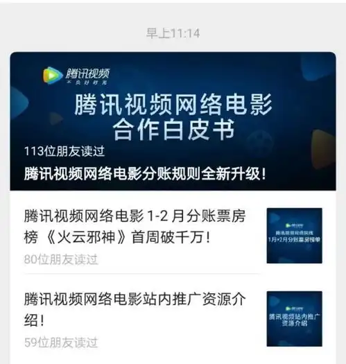 腾讯视频官宣网络电影分账规则视频平台就是网络电影的唯一战场