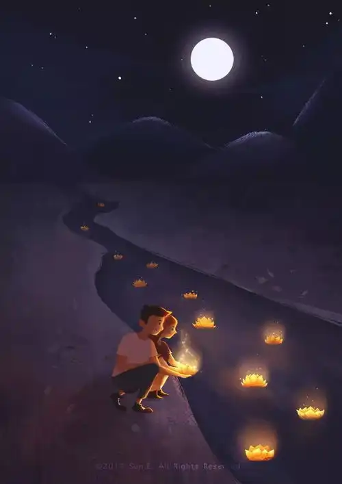 中元节江南水寺中元夜,金粟栏边见月娥民间