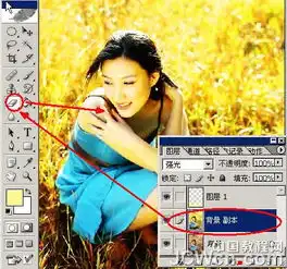 ps调出美眉照片金灿灿背景调色教程