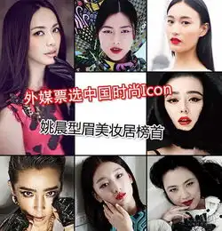 外媒票选中国时尚icon前8姚晨型眉淡妆居榜首
