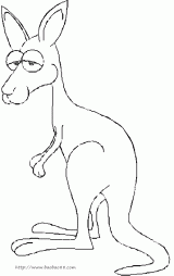袋鼠简笔画
